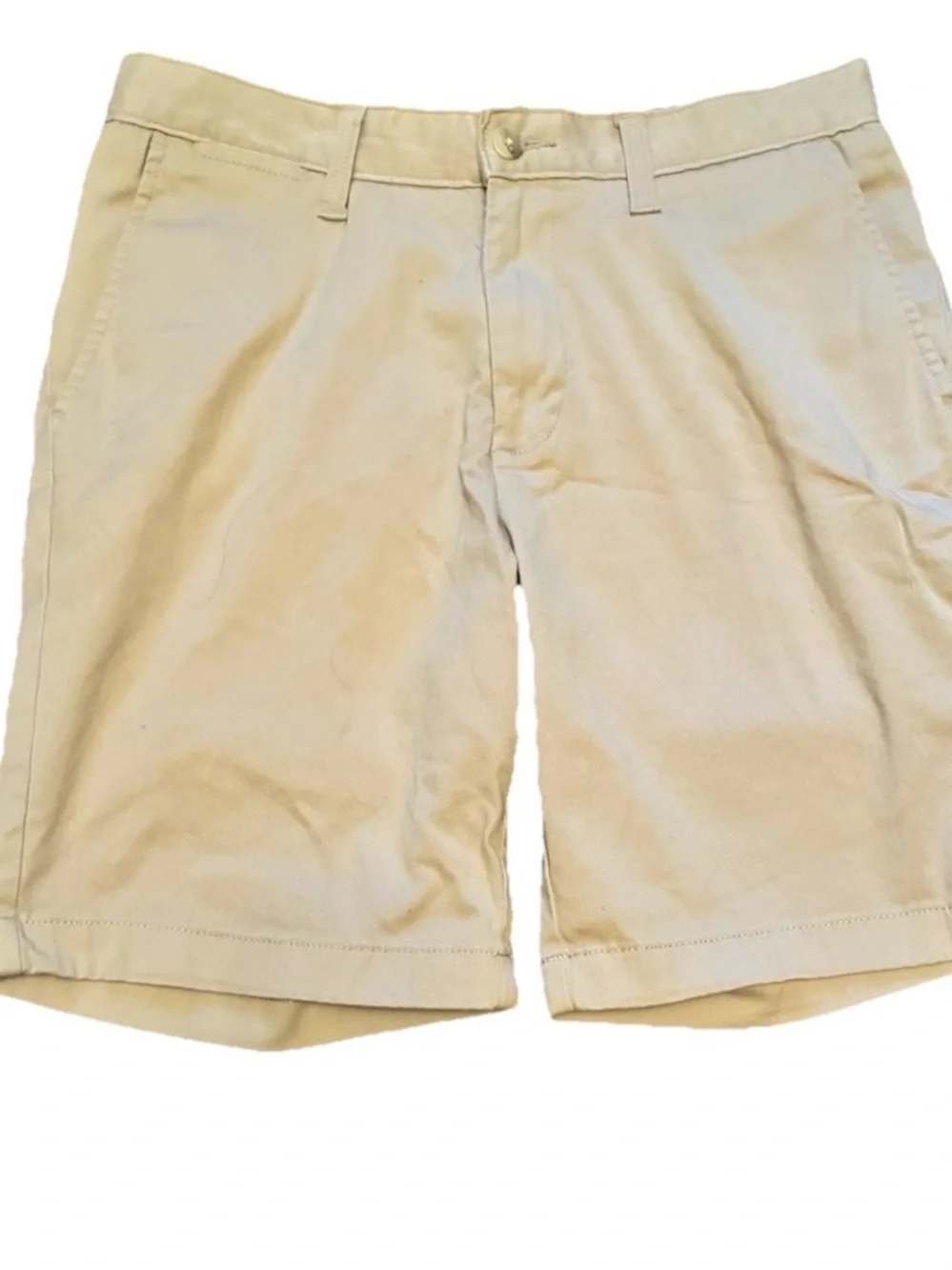 Nautica Men's Flat Front 8” Deck  Shorts in True Stone, Size 30W